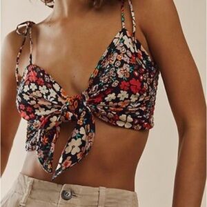 Free People Ava Reversible Tie Micro Top Size XL NWOT Multi Color